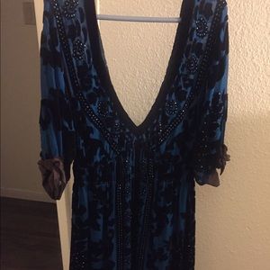 Hale bob burnout velvet dress